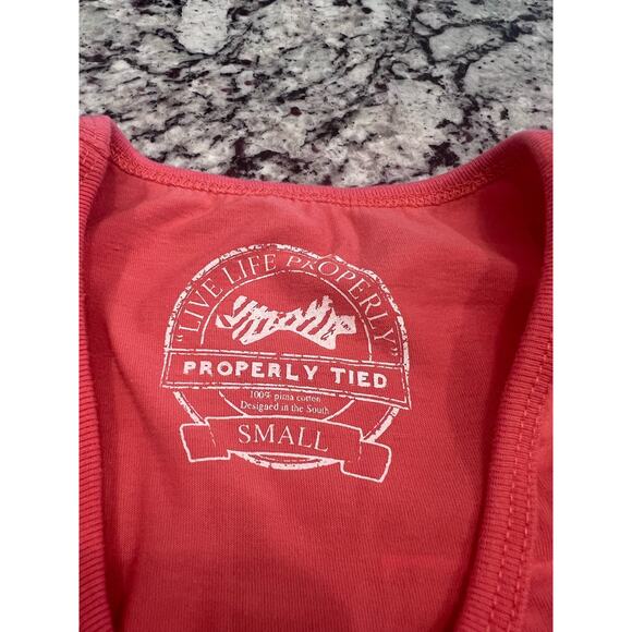 Properly Tied live life properly womens top size S sunset coral sleeveless - Picture 5 of 9
